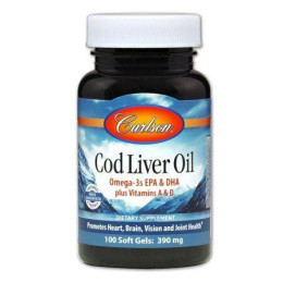 Норвежский рыбий жир, Cod Liver Oil, Carlson Labs, 100 мини гелевых капсул