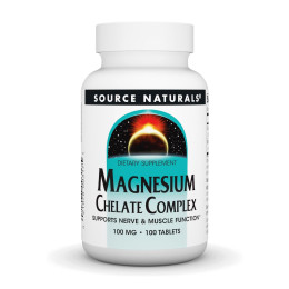 Magnesium Chelate Complex 100mg - 100 tabs Source Naturals