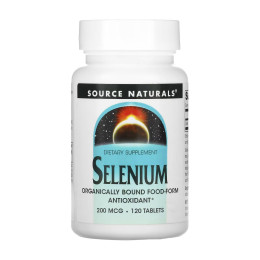 Selenium Yeast Free 200mcg - 120 tabs Source Naturals