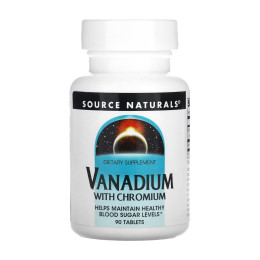 Vanadium with Chromium - 90 tabs Source Naturals