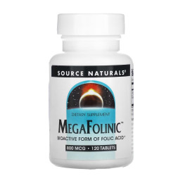 MegaFolinic™ 800mcg - 120 tabs Source Naturals