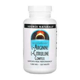 L-Arginine L-Citrulline Complex 1000mg - 120 tabs Source Naturals