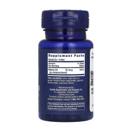 Vitamin D3 25 mcg (1000 IU) - 90 softgels Life Extension