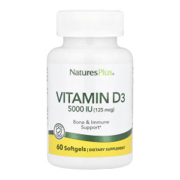 Vitamin D3 5000 IU - 60 softgels Nature's Plus