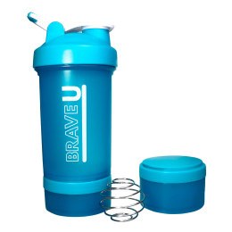 Shaker with containers 3 in 1 - 600ml Blue Brave