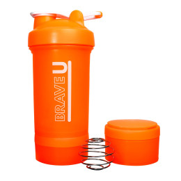 Shaker with containers 3 in 1 - 600ml Orange Brave