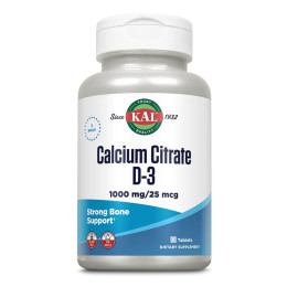 Calcium Citrate D3 1000mg - 90 tabs KAL