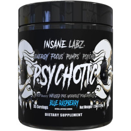 Передтренувальний комплекс Insane Labz Psychotic Black, 35serv (Blue Raspberry) Insane labz