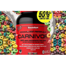 Протеїн MuscleMeds Carnivor Bioengineered Beef Protein Isolate 868 g (Fruity Cereal) MuscleMeds