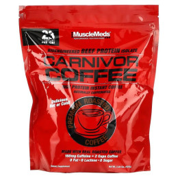 Протеїн MuscleMeds Carnivor Coffee Bioengineered Beef Protein Isolate 924 g (Premium Roasted Coffee) MuscleMeds