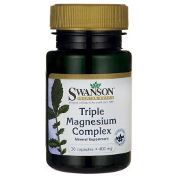 Тройной Магниевый Комплекс, Triple Magnesium Complex, Swanson, 400 мг, 30 капсул