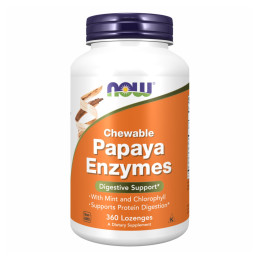 Papaya Enzyme Chewable - 360 tabs Now Foods