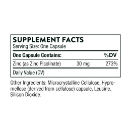 Zinc Picolinate 30 mg - 180 caps Thorne