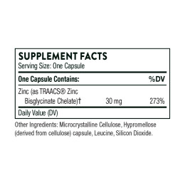 Zinc Bisglycinate 30 mg - 60 caps Thorne