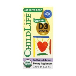 Organic Vitamin D3 Drops - 6.25 ml ChildLife Essentials