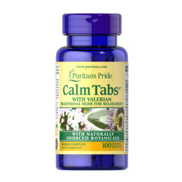 Calm Tabs Valerian Passion Flower Hops - 100tabs Puritans Pride