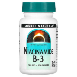 Niacinamide B-3, 100 mg, 250 Tablets Source Naturals