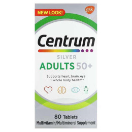 Silver, Adults 50+, 80 Tablets Centrum