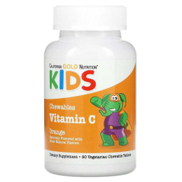 Chewable Vitamin C for Children 90 Vegetarian Tablets (Orange) California Gold Nutrition