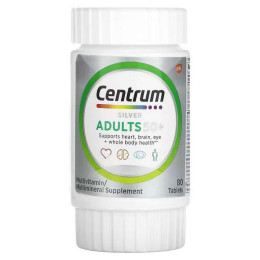 Silver, Adults 50+, 80 Tablets Centrum