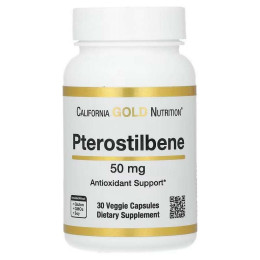 Pterostilbene, 50 mg, 30 Veggie Capsules California Gold Nutrition