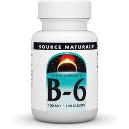 B-6, 100 mg, 100 Tablets Source Naturals