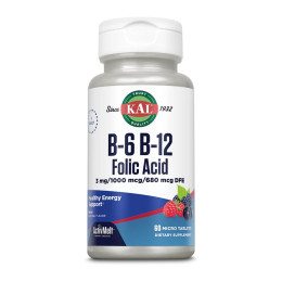 B-6 B-12 Folic Acid - 60 tabs Berry KAL