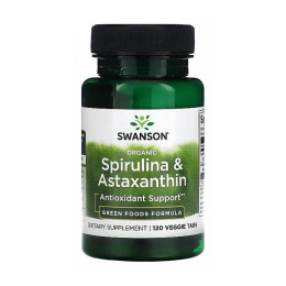 Organic Spirulina & Astaxanthin - 120 veg tabs Swanson