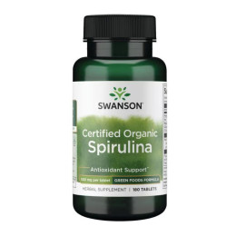 Certified Organic Spirulina 500mg - 180 tabs Swanson