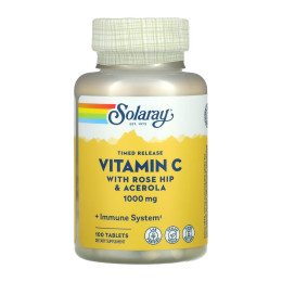 Vitamin C with Rose Hips & Ace 1000mg - 100 tabs Solaray