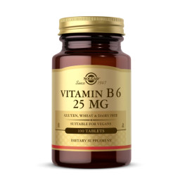 Vitamin B6 25mg - 100 tabs Solgar