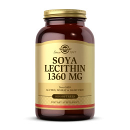 Lecithin 1360mg (Natural Soya) - 180 softgels Solgar