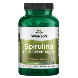 Spirulina Blue-Green Alhae 500mg - 90veg caps Swanson