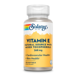 Vitamin E d-Alpha Tocopherol 268mg - 50 softgels Solaray