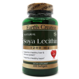 Лецитин Earths Creation Soya Lecithin 1200 mg 100 softgels Earth's Creation