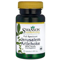 Prebiotic Jerusalem Artichoke - 90% Inulin 400 mg 60 Caps Swanson