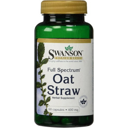 Full Spectrum Oat Straw 400 mg 60 Caps Swanson