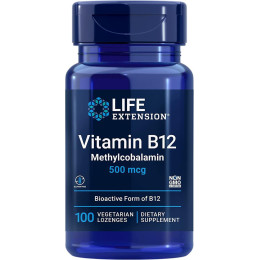 Vitamin B12, Methylcobalamin, 500 mcg, 100 Vegetarian Lozenges Life Extension