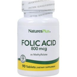 Folic Acid as Methylfolate , 800 mcg, 90 Tablets Nature's Plus