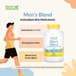 Мультивитамины для мужчин Super Nutrition Men's Blend Antioxidant-Rich Multivitamin Plus Whole Food Power Super Nutrition