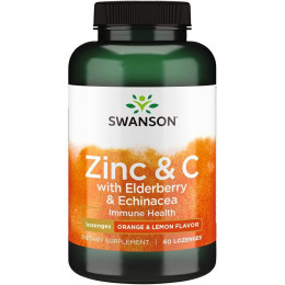 Zinc & C Lozenges 60 Lozenges (Orange-Lemon) Swanson