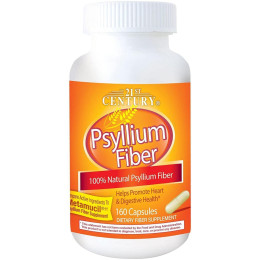 Psyllium Fiber, 160 Capsules 21st Century