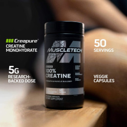 Креатин моногідрат MuscleTech Platinum 100% Creatine, 100 рослинних капсул Muscletech