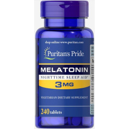 Мелатонін Puritan's Pride (Melatonin) 3 мг 240 таблеток