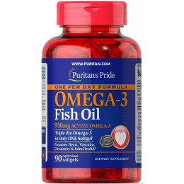 Омега-3 риб'ячий жир один раз на день Puritan's Pride (One Per Day Omega-3 Fish Oil) 1360 мг 90 капсул