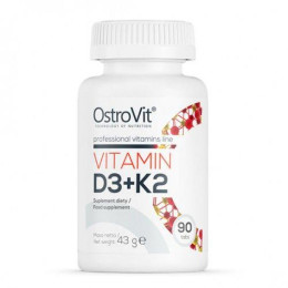 Вітамін Д3 + вітамін К2 OstroVit (VITAMIN D3 + K2) 90 таблеток