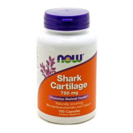 Акулячий хрящ Now Foods (Shark Cartilage) 750 мг 100 капсул