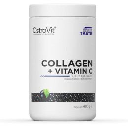 Колаген та вітамін С смак чорна смородина OstroVit (Collagen + Vitamin C) 400 г