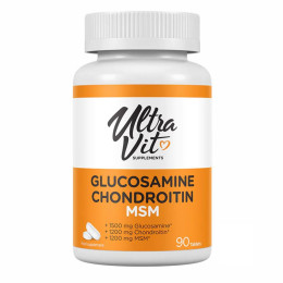 Ультравіт Глюкозамін Хондроїтин МСМ VPLab (Ultravit Glucosamine Chondroitin MSM) 90 таблеток