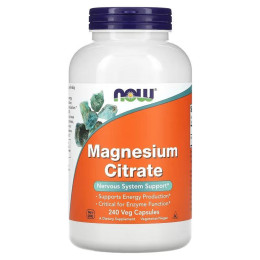 Магній цитрат Now Foods (Magnesium Citrate) 240 капсул